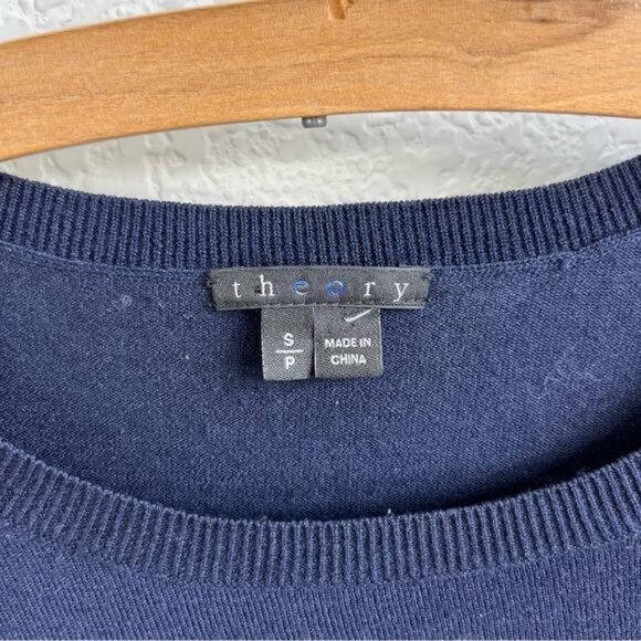 Theory Wool Knit Color Block Sweater - Picture 6 of 7
